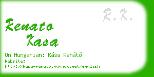 renato kasa business card