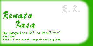 renato kasa business card